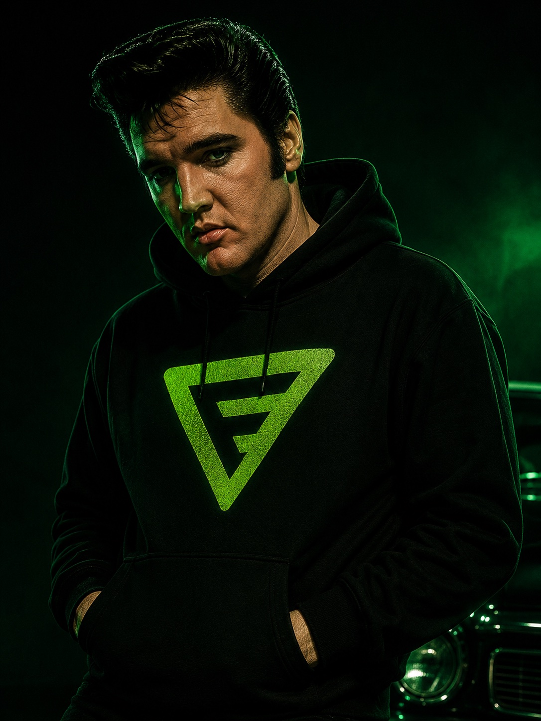 FanFactors green F close portrait